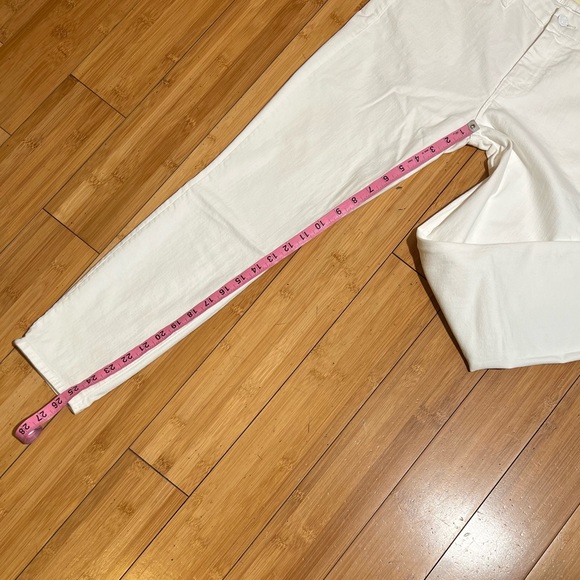 MOTHER The Looker Crop Jeans White Stayin Alive Size 29 - Picture 15 of 16